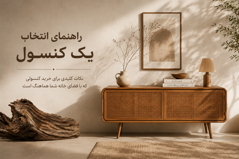 راهنمای انتخاب کنسول چوبی؛ چگونه یک کنسول مناسب فضای خانه انتخاب کنیم؟