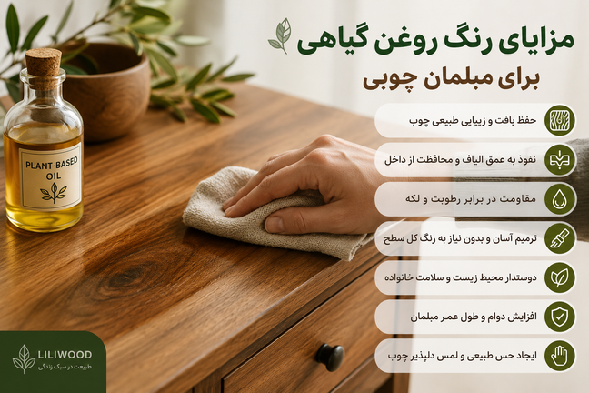 مزایای رنگ روغن گیاهی برای مبلمان چوبی؛ انتخابی هوشمندانه برای حفظ زیبایی چوب طبیعی